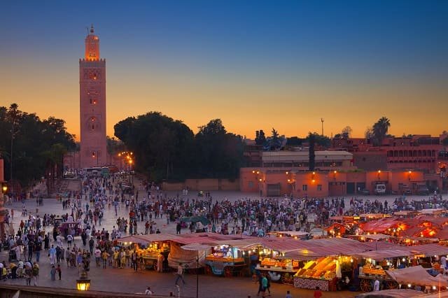 Jemaa el-Fnaa Marrakech Square Dusk